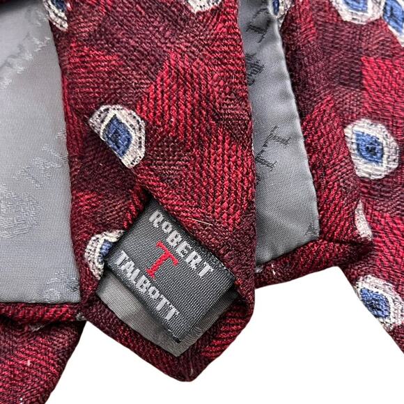 Robert Talbott Stackpole Moore Tryon Silk VTG Tie Jacquard Foulard scotch plaid - Picture 9 of 11